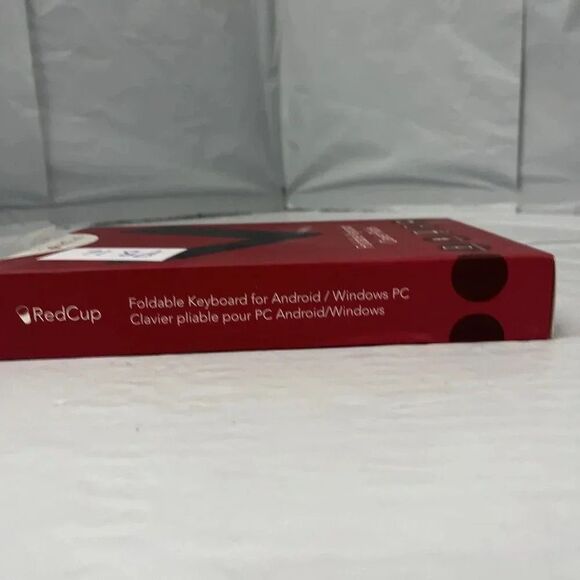 RedCup A0002 Black Rechargeable Portable Bluetooth Foldable Keyboard PB16 - Picture 4 of 5